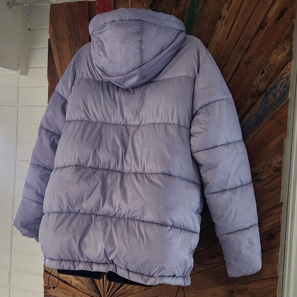 Everlane Renew puffer  double sided zipper hooded lavender coat/jacket S pockets - Picture 7 of 15